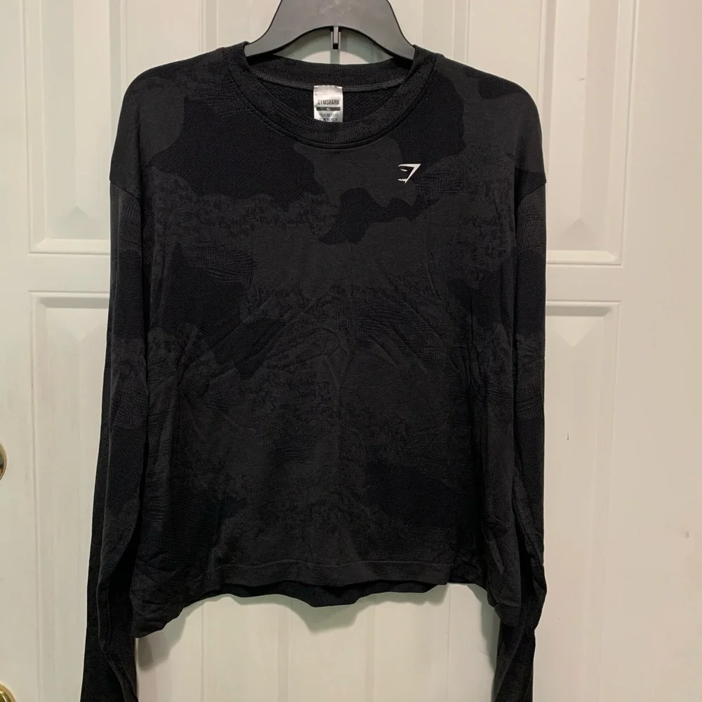 Gymshark Charcoal Long Sleeve Top XL - Picture 1 of 3